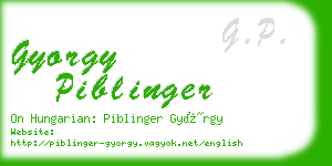 gyorgy piblinger business card